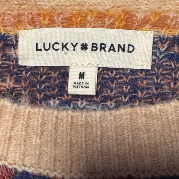 Lucky Brand Southwestern Patterned Sweater wool blend - Picture 7 of 13
